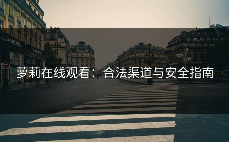 萝莉在线观看:合法渠道与安全指南