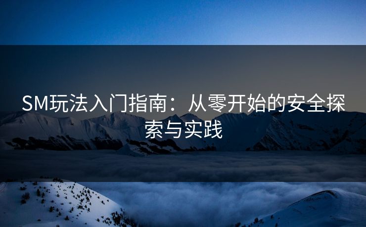 SM玩法入门指南:从零开始的安全探索与实践